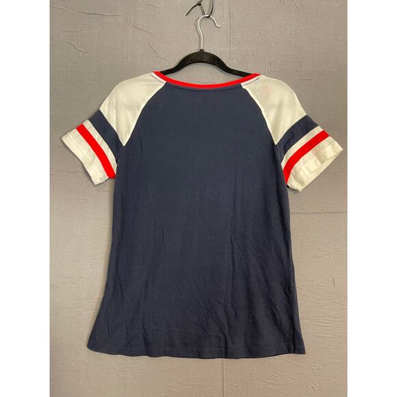 New Era Women's Boston Red Sox Profile Navy Arched Notch Neck T-Shirt size M - Picture 3 of 3